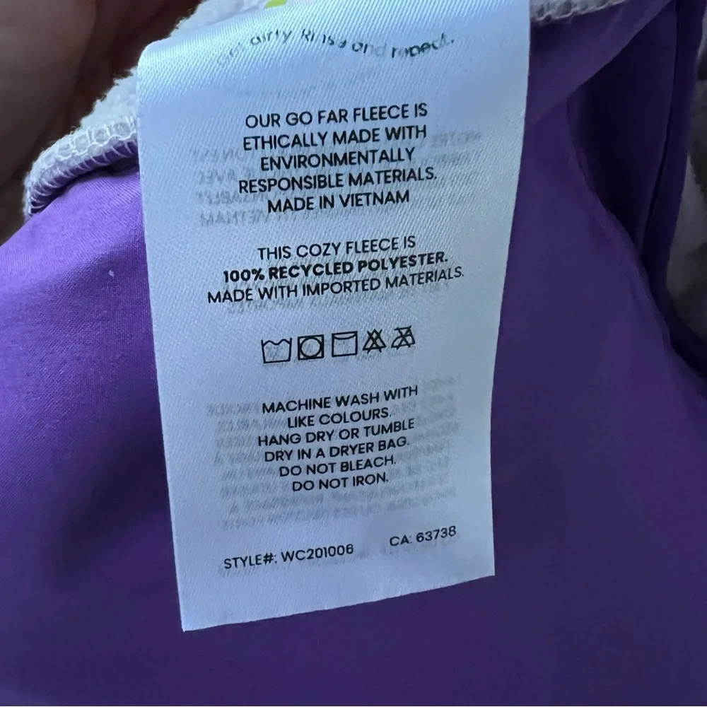 like new xs/s alder apparel go far fleece purple - Picture 8 of 8